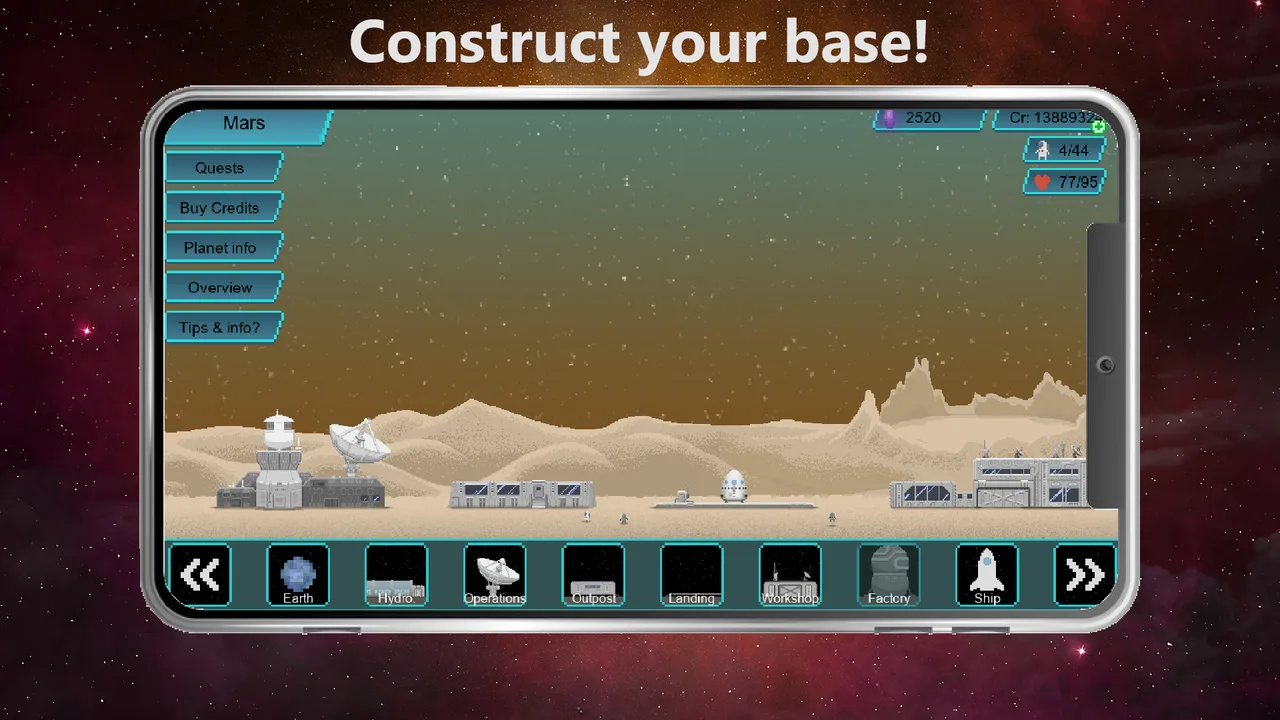Construct your base on Mars